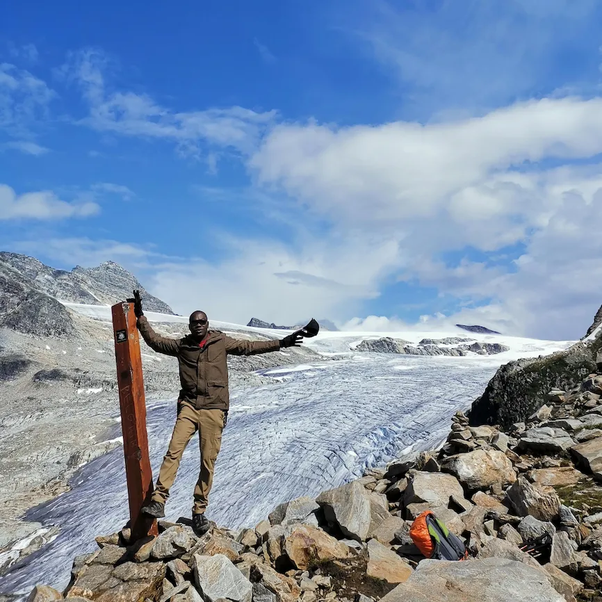 John Warmann at Glacier Crest